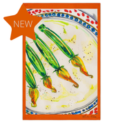 Mediterranean Courgettes Tea Towel